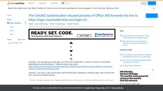 
                            9. The OAuth2 authentication request process of Office 365 forwards ...