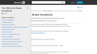 
                            13. The Official Air Brake Handbook | Ontario.ca