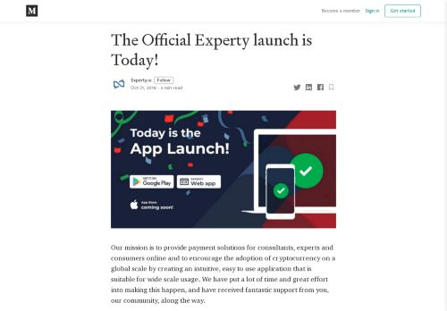 
                            3. The Official Experty launch is Today! – Experty.io – Medium