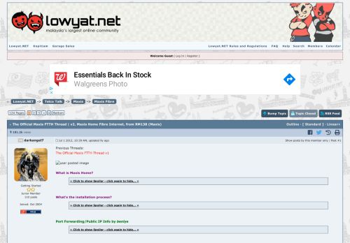 
                            11. The Official Maxis FTTH Thread | v2 - Lowyat Forum - Lowyat.NET