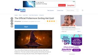 
                            4. The Official Pottermore Sorting Hat Quiz! - ProProfs Quiz