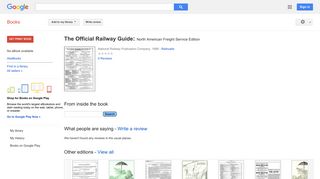 
                            6. The Official Railway Guide: North American Freight Service ...