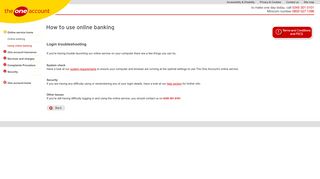 
                            1. The One account - Login troubleshooting