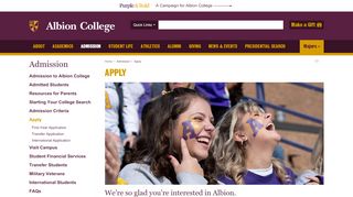 
                            6. The one place for every you. The application for the ... - Albion College