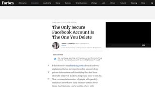 
                            12. The Only Secure Facebook Account Is The One You Delete - Forbes