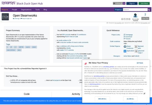 
                            7. The Open Steamworks Open Source Project on Open Hub