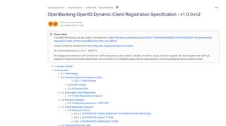 
                            7. The OpenBanking OpenID Dynamic Client Registration Specification ...