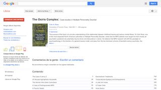 
                            8. The Osiris Complex: Case-studies in Multiple Personality Disorder