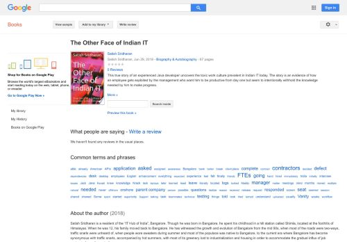 
                            8. The Other Face of Indian IT: True Story of a Software Engineer