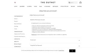 
                            3. THE OUTNET | Creating An Account
