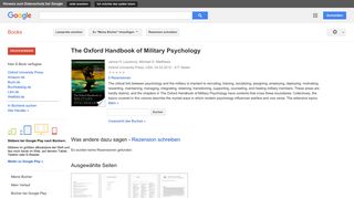 
                            11. The Oxford Handbook of Military Psychology