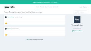 
                            13. The page has expired due to inactivity. Please refresh and | Laravel.io