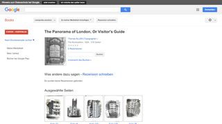 
                            8. The Panorama of London, Or Visitor's Guide