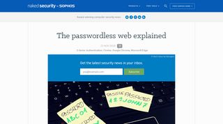 
                            10. The passwordless web explained – Naked Security