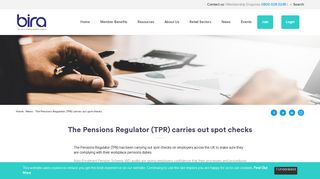
                            13. The Pensions Regulator (TPR) carries out spot checks - bira