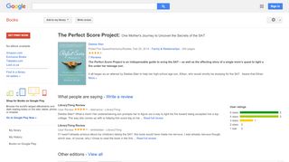 
                            11. The Perfect Score Project: One Mother's Journey to Uncover the ...