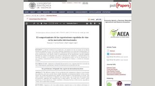 
                            11. The performance of Spanish wine exports in ... - PoliPapers - UPV