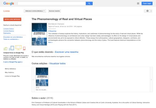 
                            9. The Phenomenology of Real and Virtual Places
