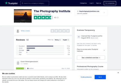 
                            2. The Photography Institute Reviews | Read Customer Service ...