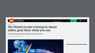 
                            10. The Pinball Arcade is losing its classic tables; grab them while you can ...