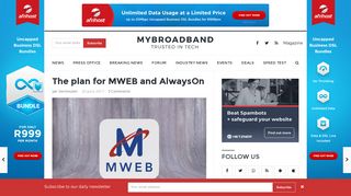 
                            4. The plan for MWEB and AlwaysOn - MyBroadband