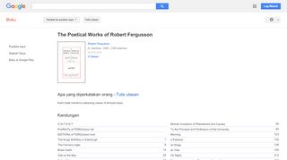 
                            11. The Poetical Works of Robert Fergusson - Keputusan Buku Google