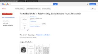 
                            8. The Poetical Works of Robert Southey. Complete in one volume. New ...