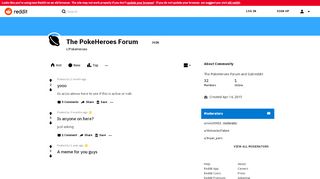 
                            13. The PokeHeroes Forum - Reddit