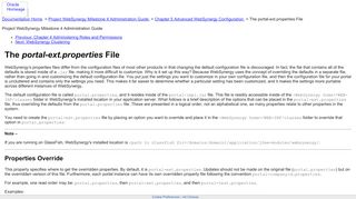 
                            12. The portal-ext.properties File (Project WebSynergy Milestone 4 ...