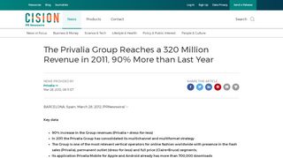 
                            4. The Privalia Group Reaches a 320 Million Revenue in 2011, 90 ...