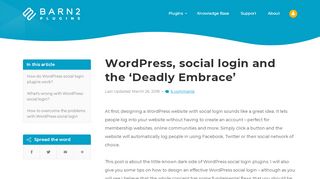 
                            11. The problems with WordPress social login | Barn2 Media