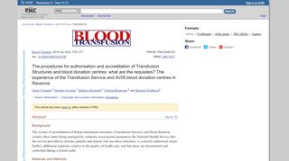 
                            10. The procedures for authorisation and accreditation of Transfusion ...