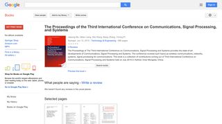 
                            8. The Proceedings of the Third International Conference on ...