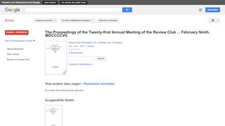
                            8. The Proceedings of the Twenty-first Annual Meeting of the Review ...