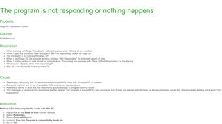 
                            1. The program is not responding or nothing happens