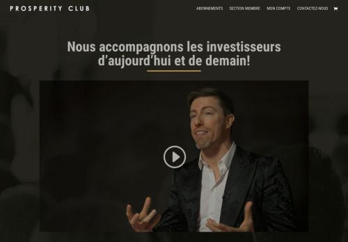
                            9. The Prosperity Club: Page d'accueil
