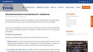 
                            11. The Qualifications of a GAF Master Elite™ Contractor - Tusing Builders ...
