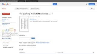
                            10. The Quarterly Journal of Economics - Google Books-Ergebnisseite