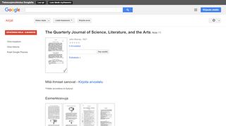 
                            8. The Quarterly Journal of Science, Literature, and the Arts