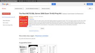 
                            9. The Real MCTS SQL Server 2008 Exam 70-432 Prep Kit: Database ...
