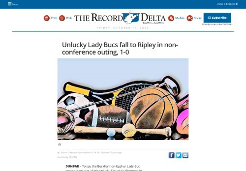 
                            8. The Record Delta | Unlucky Lady Bucs fall to Ripley in non-conference ...