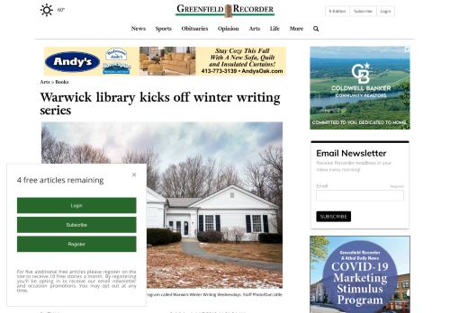 
                            10. The Recorder - Warwick library kicks off winter writing series