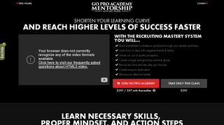 
                            10. The Recruiting Mastery System | Go Pro Academy - Decide to Go Pro