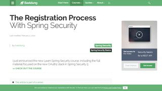 
                            8. The Registration Process With Spring Security | Baeldung