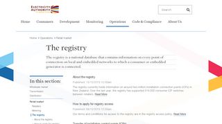 
                            2. The registry — Electricity Authority