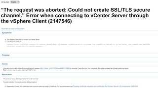 
                            1. “The request was aborted: Could not create SSL/TLS secure channel ...