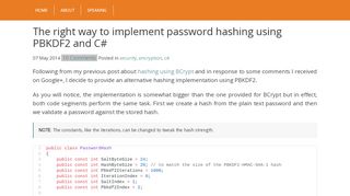
                            13. The right way to implement password hashing using PBKDF2 and C
