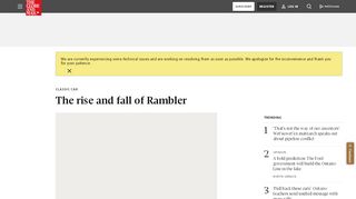 
                            8. The rise and fall of Rambler - The Globe and Mail