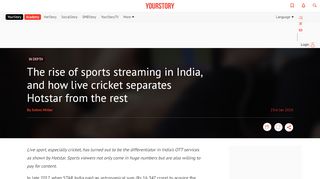 
                            13. The rise of sports streaming in India, and how live cricket separates ...