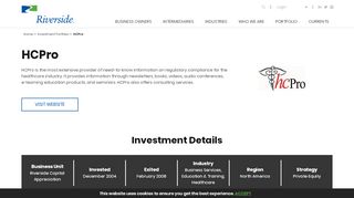 
                            11. The Riverside Company | Private Equity Portfolio | HCPro